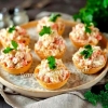 Tartlets sa rakim štapićima i ananasu: foto recept