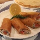 Palačinke sa crvenom ribom i sirom od vikendice - korak po korak recept