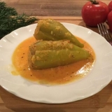 Punjeni papar sa mljevenim mesom i rižom - korak po korak recept u loncu