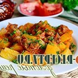 Lonac sa mesom i krompirom, meso u receptu za lonac sa fotografijama