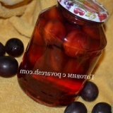 Kompot sa šljive za zimu sa kostima bez sterilizacije