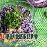 Salata sa salata od crvenog kupusa sa ljubičastim kupusom