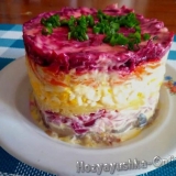 Seddle ispod krznenog kaputa - klasični recept na slojevima