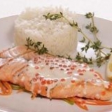 Losos u kremastom i koroni sosu, recept