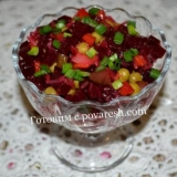 Vinaigrette sa kiselinom i zelenim graškom