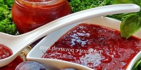 Adzhik sa šljivima i paradajzom za zimu (najbolji recept sa šljivom adzhik)