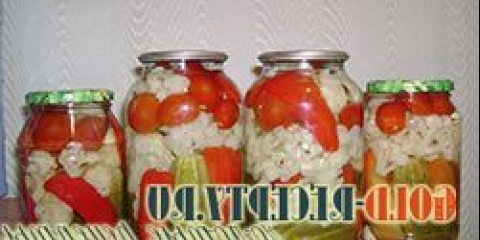 Istrošena za zimske recepte, asortirani krastavci, paradajz, karfiol