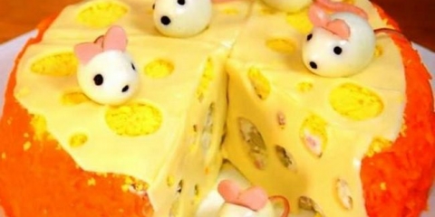 Malovjerovatna ukusna salata za novu godinu 2022 - mouse u siru