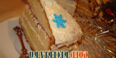 Torta s snježnim biskvima sa kremom za uljnu, recept za tortu za novu godinu