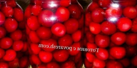 Trešnja u sirupu za zimu sa kostima bez sterilizacije