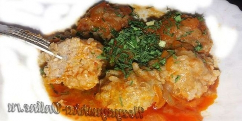 Mljeveni ježevi sa rižom i punjenjem - recept u spor štednjak ili u tavi