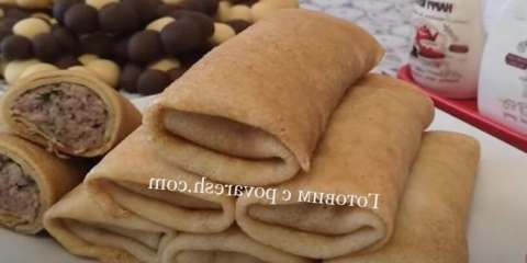 Punjene palačinke sa mesom i rižom - recept