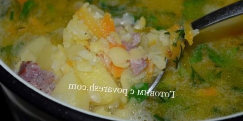 Gusta graška juha sa dimljenom kobasicom korak po korak