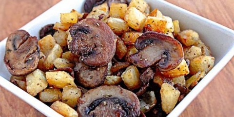 Krompir sa gljivama u rerni (20 min.)