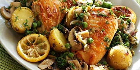 Krompir sa piletinom i gljivama (10 recepata)