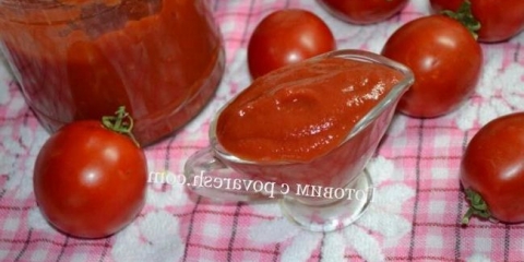 Kečap iz rajčice za zimu: jednostavan recept sa škrobom