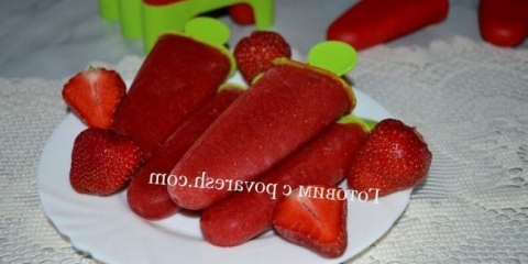 Voćni led od jagoda za sladoled kod kuće kod kuće