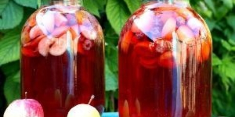 Kompot sa jabuka za zimu na 3 litarskoj posudi: recepti sa fotografijama