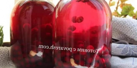 Koptujte od trešnje sa mentom za zimu bez sterilizacije za 3 litre