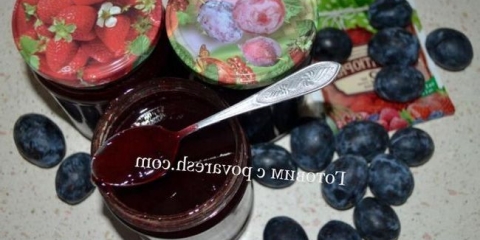 Zatvaranje od šljive sa pektinom za zimu bez kostiju: komplet za kuhanje