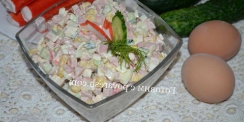 Salata od rakova sa kobasicom i kukuruzom - receptom