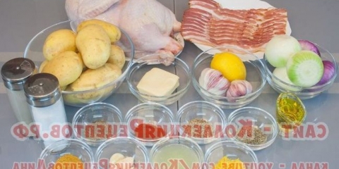 Piletina pečena sa limunom i maslinovim biljem + krumpir pečeni u slaninu (2 recepta)