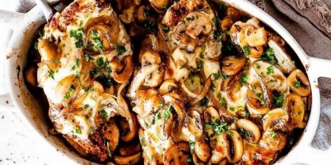 Pileći file sa gljivama u pećnici (9 recepata)