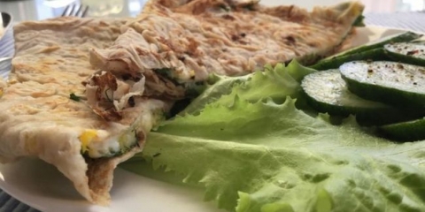 Omlet u nogom u tavi - recept sa sirom