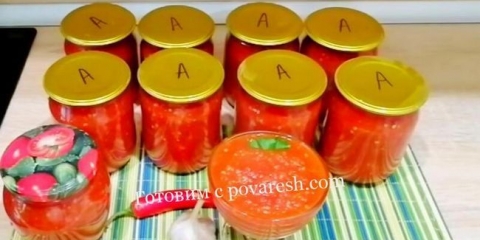 Akutna adzhika iz rajčice i bibera za zimsku, kuhanu i ukusnu