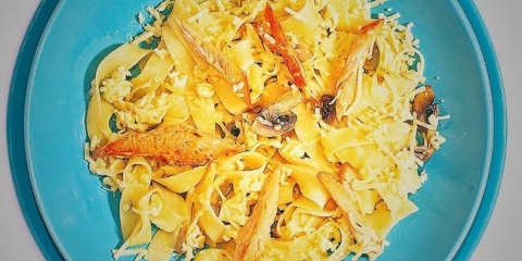 Tjestenina sa gljivama i piletinom (12 recepata)