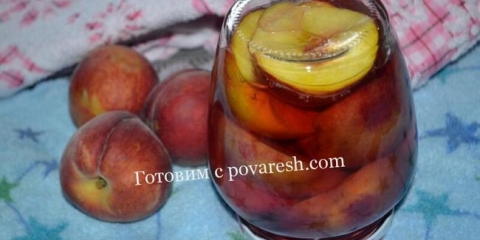 Breskve u sirupu za zimu bez polovina sterilizacije