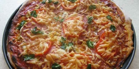 Pica sa gljivama i salamom