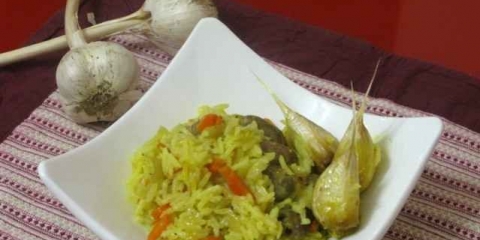 Pilaf sa pilećim srcem