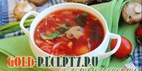 Lean crveni borsch sa receptom sa gljivama