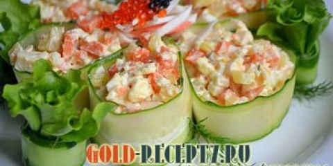 Svečana salata sa štapićima rakova cvijet krastavca