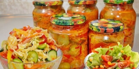 Jednostavni recepti za kuhanje ukusnih biljnih salata za zimu