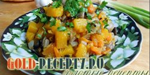 Pumpkin stew, biljni pukvu recept sa bundevom i gljivama