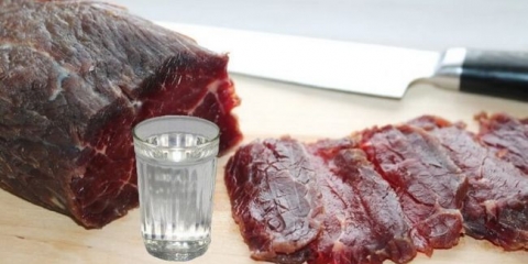Recepti sušenog govedine marinirane u vodki ili klizanju