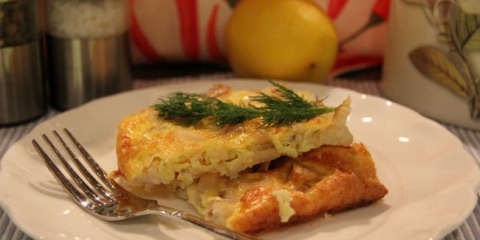 Riblji kaserole u rerni - korak po korak recept