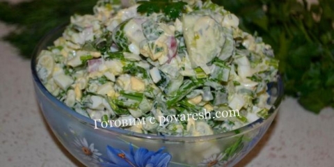 Salata od abraza sa jajetom i krastavcem