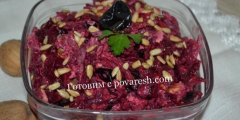 Salata od repe sa špricama i orasima - korak po korak recept