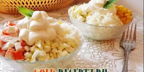 Salata sa rakovima štapići i kukuruznim receptima sa fotografijama