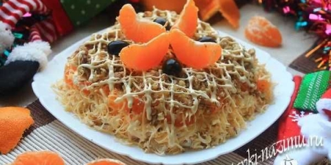 Salata sa mandarinom i piletinom i plavim plamnim sirom