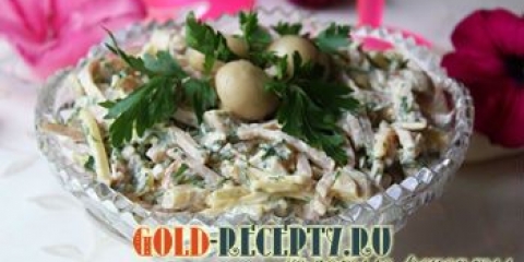 Salata sa šunkom i sirom sa gljivama