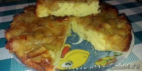 Šarpeck u tavi sa jabukama - jednostavan recept bez pećnice