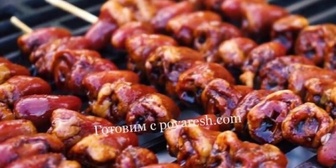 Pileći toplotni ražnjići u soja sosu na mangalu