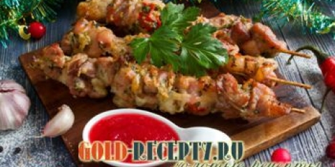 Skewers u pećnici vršnjaci na skewersu sa sosom od brusnica