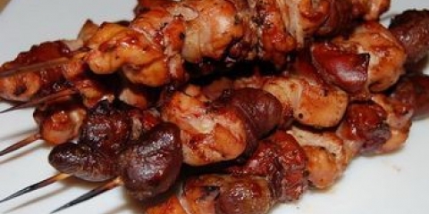 Skewer u receptima za pećnicu sa fotografijama