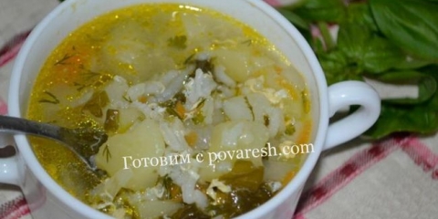 Sop supa sa rižom i jajima (recept za pripremu)