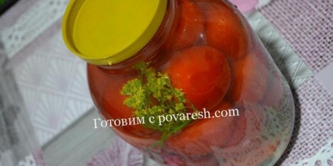 Slane rajčice za zimu u bankama sa hladnim putem
